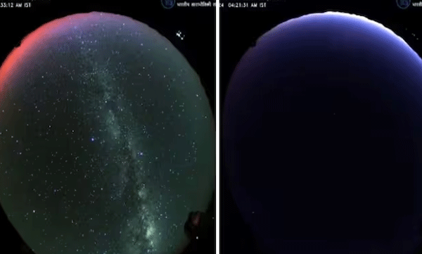 ധ്രുവദീപ്തി നിറ‌ഞ്ഞ ആകാശം; ലഡാക്കിലെ ഭീമൻ ടെലസ്കോപ്പ് പകർത്തിയ ദൃശ്യങ്ങൾ