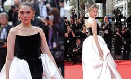 സ്ട്രാപ്‌ലെസ് ബ്ലാക്ക് ആന്‍ഡ് വൈറ്റ് ഗൗണില്‍ കാനിന്റെ റെഡ് കാര്‍പെറ്റില്‍ ചുവടുവെച്ച് അദിതി റാവു; ചിത്രങ്ങള്‍

