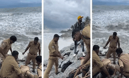 ഒന്നര ലക്ഷത്തിന്റെ ഐഫോണ്‍ പാറക്കൂട്ടത്തിനിടയില്‍ പോയി: ഏഴ് മണിക്കൂറോളം തിരഞ്ഞ് ഫയര്‍ ഫോഴ്‌സ് 
