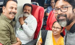വന്ദേഭാരതില്‍ സുരേഷ് ഗോപിയ്‌ക്കൊപ്പം ശൈലജ ടീച്ചറും ; ചിത്രം പങ്കുവെച്ച് മേജര്‍ രവി 
