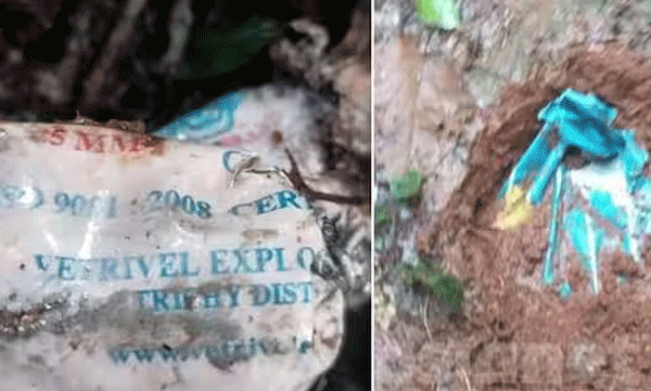  വയനാട്ടിലെ മക്കിമല കോടക്കാട് കണ്ടെത്തിയ ബോംബ് നിയന്ത്രിത സ്ഫോടനത്തിലൂടെ നിർവീര്യമാക്കി