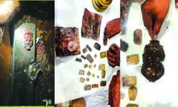 കണ്ണൂര്‍ എം.പി കെ.സുധാകരന്റെ വീടിന്റെ കന്നിമൂലയില്‍ ''കൂടോത്രം'' ;  തകിടും തെയ്യത്തിന്റെ രൂപമുള്ള വസ്തുക്കളും വീട്ടില്‍ നിന്നും മന്ത്രവാദി കുഴിച്ചെടുത്തു; വീഡിയോദൃശ്യങ്ങള്‍ പുറത്തുവന്നു