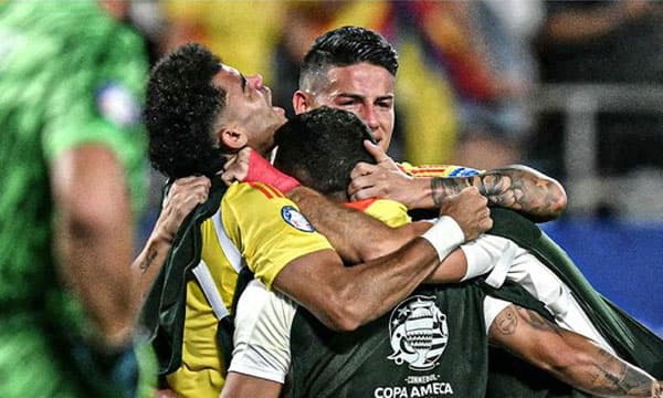 ഉറുഗ്വേയെ പൊരുതി തോല്‍പ്പിച്ച് കൊളംബിയ കോപ്പാ അമേരിക്ക ഫൈനലില്‍ ; പകുതി സമയത്തും കളിച്ചത് പത്തുപേരുമായി 