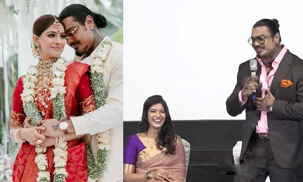Nicholai Sachdev and Varalakshmi press meet after marriage (Image Source: Youtube)