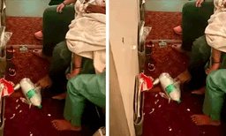 വിമാനത്തില്‍ ഉപേക്ഷിക്കപ്പെട്ട മാലിന്യവും പ്ലാസ്റ്റിക് കുപ്പികളും; സമൂഹ മാധ്യമത്തില്‍ പങ്കുവെച്ച പോസ്റ്റ് വൈറല്‍