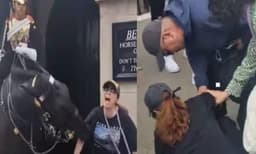 ഫോട്ടോ എടുക്കാന്‍ ശ്രമിക്കുന്നതിനിടയില്‍ കുതിര കടിച്ചു: ഒടുവില്‍ തലകറങ്ങി താഴെ വീണ് യുവതി, വൈറലായി വീഡിയോ 
