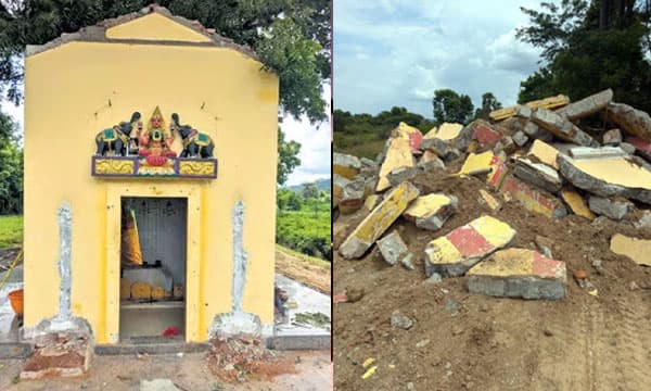 ആടി മാസത്തില്‍ ദളിതര്‍ ആരാധന നടത്തി ; ജാതിഹിന്ദുക്കള്‍ ക്ഷേത്രം തകര്‍ത്തു ; പൊളിച്ചു നീക്കിയത് പോലീസ് നോക്കി നില്‍ക്കേ 