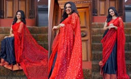 കാവ്യയുടെ ലക്ഷ്യ ഡിസൈന്‍ ചെയ്ത കാഞ്ചീവുരം പട്ടുപാവാടയും ദാവണിയുമണിഞ്ഞ് അതിസുന്ദരിയായി മീനാക്ഷി, മകളുടെ സൗന്ദര്യത്തിന് ലൈക്കടിച്ച് മഞ്ജുവാര്യര്‍