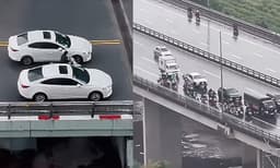 
ശക്തമായ കാറ്റില്‍ ബൈക്ക് യാത്രികനെ സംരക്ഷിക്കുന്ന കാറുകള്‍: ഹൃദഭേദകം വിയറ്റ്‌നാമിലെ ഈ കാഴ്ച 


