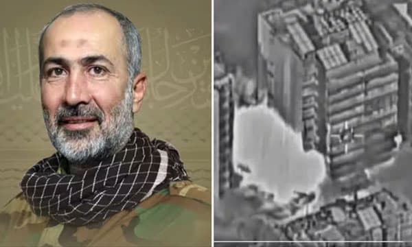 കെട്ടിടത്തിന് നാലുചുറ്റും സ്‌ഫോടനം : ഹിസ്ബുള്ളയുടെ കമാന്ററെ വധിച്ച വ്യോമാക്രമണ ദൃശ്യങ്ങള്‍ ഇസ്രായേല്‍ പുറത്തുവിട്ടു