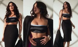 ബ്ലാക്ക് സ്ലീവ്ലെസ്സ് വൈഡ് നെക്ക് ടോപ്പും ബോഡി ഫിറ്റ് സ്കര്ട്ടും ധരിച്ച് ഹോട്ട് സ്റ്റൈലിഷ് ലുക്കില് സംയുക്ത, സോഷ്യല് മീഡിയയെ ചൂടാക്കി താരം