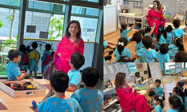 Nita Ambani visits grandson's NMAJS school (Image Source:Instagram)