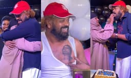 പിറന്നാള്‍ ആഘോഷത്തിനിടെ ഭാര്യയുടെ സര്‍പ്രൈസ് എന്‍ട്രി; കണ്ണീരണിഞ്ഞ് സാജു നവോദയ - വീഡിയോ
