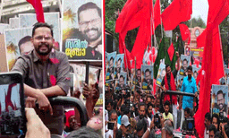 പാലക്കാടിന്റെ പ്രചാരണച്ചൂടിലേക്ക് പി സരിൻ; റോഡ് ഷോ ശക്തിപ്രകടനമാക്കി എൽഡിഎഫ്