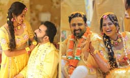 നിറങ്ങളുടെ ആഘോഷമായിരുന്നു ഞങ്ങളുടെ ഹല്‍ദി; ചിത്രങ്ങളുമായി രമ്യ പാണ്ഡ്യന്‍
