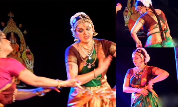 Shobana fixes a costume issue gracefully while dancing (Image Source: Instagram)