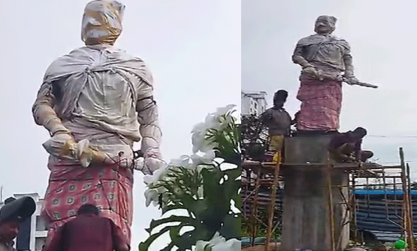 നീണ്ട 5 മാസത്തിന് ശേഷം; ശക്തന്‍ പ്രതിമ പുനഃസ്ഥാപിച്ചു
