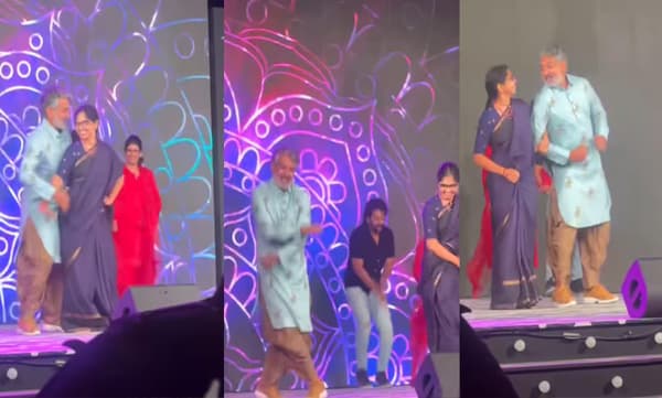 ഭാര്യയ്‌ക്കൊപ്പം വേദിയില്‍ തകര്‍പ്പന്‍ ഡാന്‍സുമായി രാജമൗലി; വീഡിയോ
