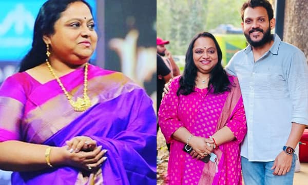 Saritha with her son sravan on movie sets (Image Source: Instagram)