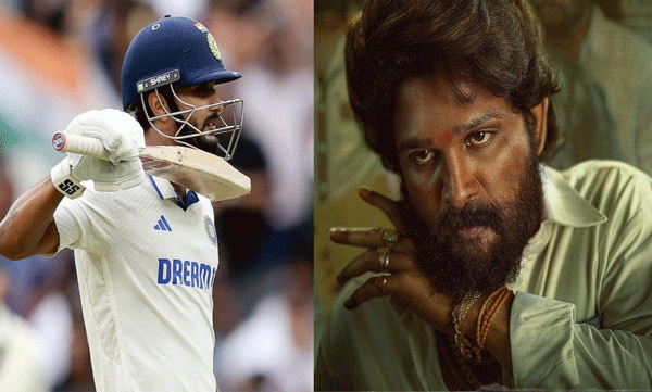 താഴത്തില്ലടാ!; ടെസ്റ്റില്‍ കന്നി സെഞ്ച്വറി  'പുഷ്പ സ്റ്റൈലില്‍' ആഘോഷിച്ച് നിതീഷ് 
