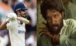 താഴത്തില്ലടാ!; ടെസ്റ്റില്‍ കന്നി സെഞ്ച്വറി  'പുഷ്പ സ്റ്റൈലില്‍' ആഘോഷിച്ച് നിതീഷ് 
