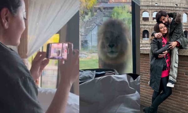 ഗുഡ്മോർണിംഗ്... എഴുന്നേൽക്കുന്നില്ലേ...?ഗ്ലാസ് ഡോറിൽ തട്ടി, ഗർജ്ജിച്ച് വിളിച്ചെഴു നേൽപ്പിച്ചത് സിംഹം ; ത്രില്ലിംഗ് അനുഭവം പങ്കിട്ട് സോനാക്ഷിയും സഹീറും 