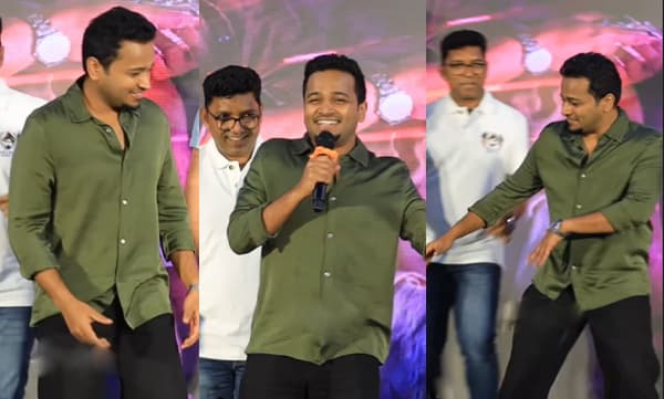 Basil Joseph dancing and singing on stage (Image Source: Instagram)