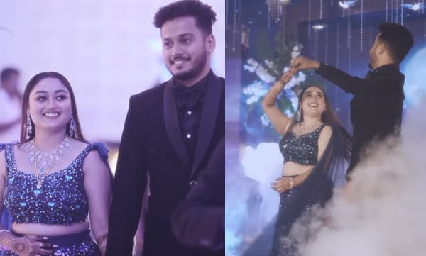 ലെഹങ്കയില്‍ സുന്ദരിയായി ശ്രീലക്ഷ്മി; റിസപ്ഷനില്‍ ജോസിനൊപ്പം നൃത്തം ചെയ്ത് താരം 
