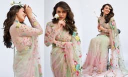 ലഷ് ഗ്രാസ്-പിങ്ക് ലെമണേഡ് കോമ്പിനേഷനിലെ ടു ടോണ്‍ എംബ്രോയ്ഡറി നെറ്റ് സാരിയില്‍ അപ്സരസ്സായി ഹന്‍സിക മോട്വാനി; ചിത്രങ്ങള്‍ ട്രെന്‍ഡിംഗ്