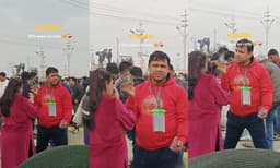 ഏതൊരു പെണ്ണും കൊതിക്കുന്നത് ഇതുപോലെയൊരു ലൈഫ് പാര്‍ട്നറെയല്ലേ ? കുംഭമേള ആഘോഷമാകുമ്പോള്‍ അതില്‍ നിന്നൊരു ക്യൂട്ട് കപ്പിള്‍; വൈറല്‍ വീഡിയോ