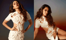 വൈറ്റ് ഔട്ഫിറ്റില്‍ സ്‌റ്റൈലിഷ് ലുക്കില്‍ കിയാര അദ്വാനി 
