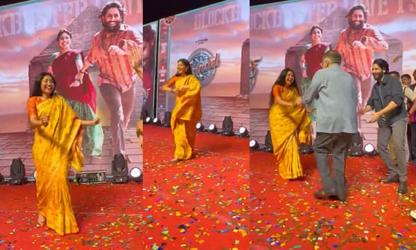 Sai pallavi dancing on movie success meet (Image Source:X)