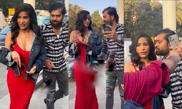 പൂനം പാണ്ഡേയ്ക്കൊപ്പം സെൽഫി എടുക്കാനെത്തി ഉമ്മ വയ്ക്കാനൊരുങ്ങി ആരാധകൻ ; പുതിയ പബ്ലിസിറ്റി സ്റ്റണ്ട് കൊള്ളാമെന്നു നെറ്റിസൺസ് 