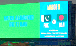 ഐസിസി ചാംപ്യൻസ് ട്രോഫി ; ബം​ഗ്ലാദേശ്-പാകിസ്താൻ മത്സരം മഴമൂലം ഉപേക്ഷിച്ചു
