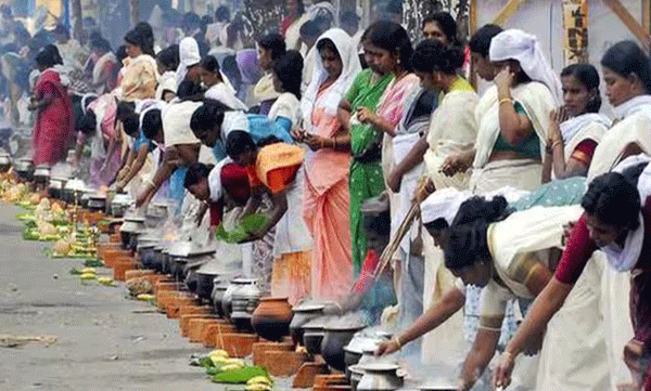 പൊങ്കാല പുണ്യം തേടി   ഭക്തജനലക്ഷങ്ങള്‍; ആറ്റുകാല്‍ പൊങ്കാല സമര്‍പ്പണം ഉച്ചയ്ക്ക് 1.15ന്