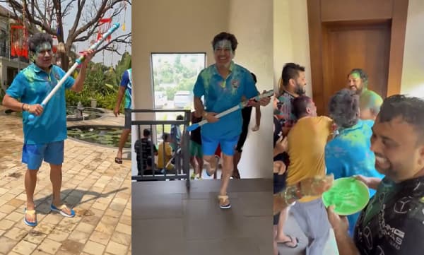 യുവരാജിനെ വിളിച്ചുണര്‍ത്തി ചായത്തില്‍ മുക്കി സച്ചിനും കൂട്ടരും; പത്താനെ നിറം പുരട്ടിയും സച്ചിനും സംഘവും; ഹോളി ആഘോഷം വിഡിയോ വൈറല്‍ 