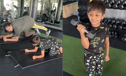 അമ്മയ്‌ക്കൊപ്പം ജിമ്മില്‍ പരിശീലനം നടത്തി ജൂനിയര്‍ ചീരു; വീഡിയോ പങ്കുവെച്ച് മേഘ്‌ന
