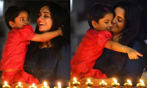 Kavya Madhavan with her daughter Mahalakshmi (Image Source : Instagram)