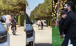 ടവൽ ഉപയോഗിച്ച് മകനെ സൈക്കിൾ ചവിട്ടാൻ പഠിപ്പിച്ച് ഷാഹിദ് കപൂർ ; വീഡിയോയ്ക്കൊപ്പം ആരാധകരോട് ചോദ്യവും പങ്കിട്ട് താരം 