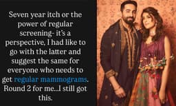 ‘‘വിരോധാഭാസം; എനിക്കിത് സ്തനാര്‍ബുദത്തിന്റെ രണ്ടാം റൗണ്ട്...’’ സ്തനാര്‍ബുദം വീണ്ടുമെത്തിയെന്ന് താഹിറ കശ്യപ്, പോസിറ്റീവ് മനോഭാവത്തില്‍ താരപത്നി