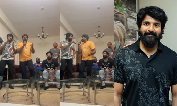 Shivakarthikeyan singing with friends (Image Source: Instagram)