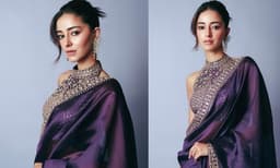 ഗ്ലാമറസ് സാരി ലുക്കില്‍ അനന്യ പാണ്ഡെ; ചിത്രങ്ങള്‍

