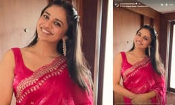 ചുണ്ടിൽ നിറചിരി, ഡിസൈനർ റെഡ് സാരിയ്ക്കൊപ്പം സ്ലീവ്ലെസ്സ് ബ്ലൗസ്, ഒപ്പം ഹാങ്ങിങ് ഇയർ റിങ്‌സും; അതിസുന്ദരിയായ മീനാക്ഷി ദിലീപിന്റെ ചിത്രങ്ങൾ ഏറ്റെടുത്ത് ആരാധകർ 