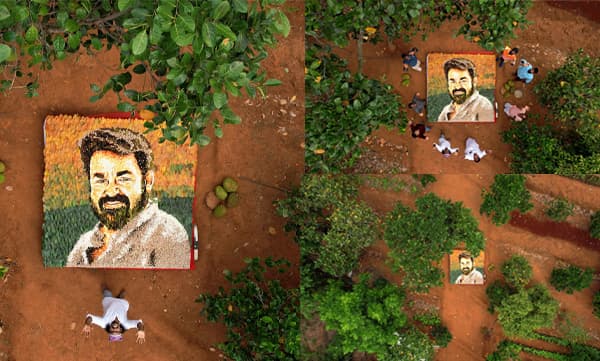 Mohanlal sketch art in jackfruit (Image Source: Facebook)