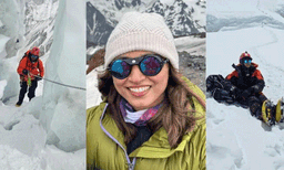 എവറസ്റ്റിനെ കീഴടക്കി ഖത്തര്‍മലയാളിവനിത  സഫ്രീന ലത്തീഫ്