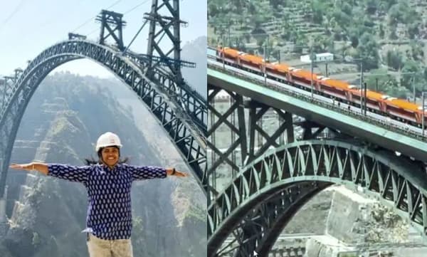 R madhavi latha about chenab railway bridge