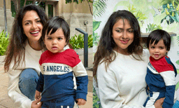 കുഞ്ഞ് ഇളൈയ്‌ക്കൊപ്പമുളള ക്യൂട്ട് ചിത്രങ്ങള്‍ പങ്കുവെച്ച് അമല പോള്‍ 
