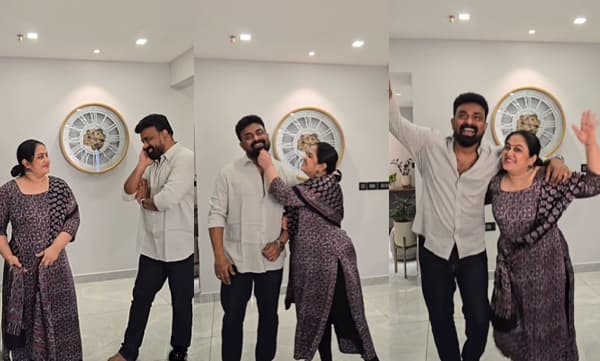 ‘പൊട്ടാല മുട്ടയേ...’ട്രെന്‍ഡി റീല്‍സിന് ചുവടു വച്ച് കലാഭവന്‍ ഷാജോണും ഭാര്യ ഡിനിയും; കിടിലന്‍ റൊമാന്റിക് ചുവടുകള്‍ക്ക് കൈയടിച്ച് ആരാധകര്‍