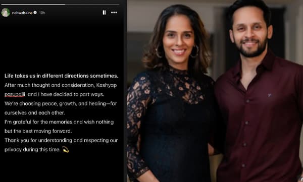 Saina Nehwal announces separation from Parupalli Kashyap (Image Source: Instagram)
