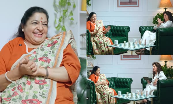 K S Chithra shares her happiness with Ranjini Haridas (Image Source: Youtube)